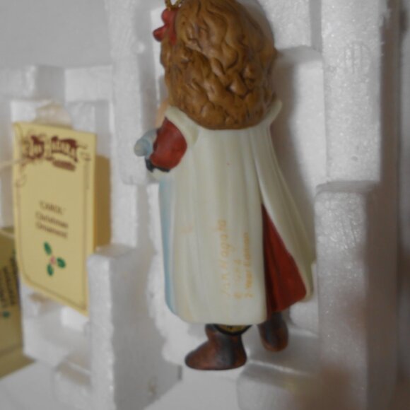 NIB Vtg Jan Hagara Limited Edition porcelain Figurine Ornament w/ COA CAROL 🎄 - Picture 11 of 13